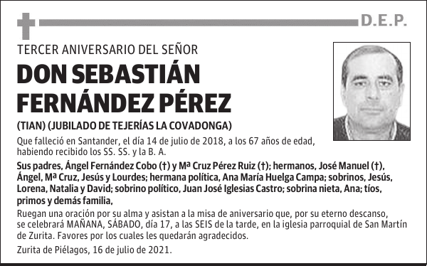 DON SEBASTIÁN FERNÁNDEZ PÉREZ