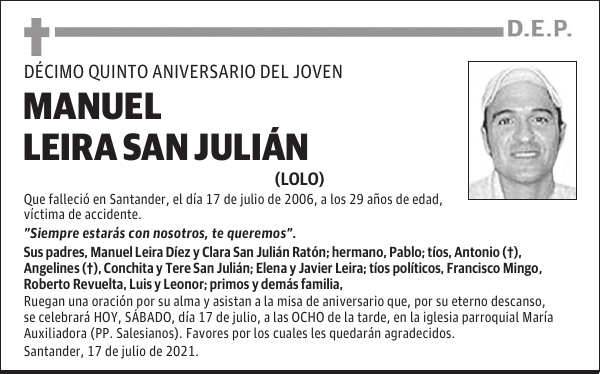 MANUEL LEIRA SAN JULIÁN