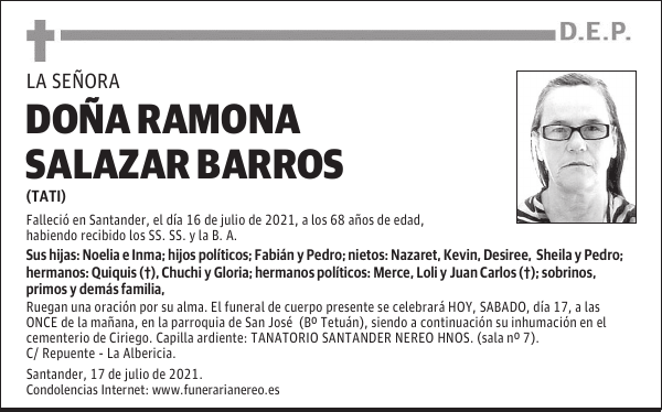 DOÑA RAMONA SALAZAR BARROS