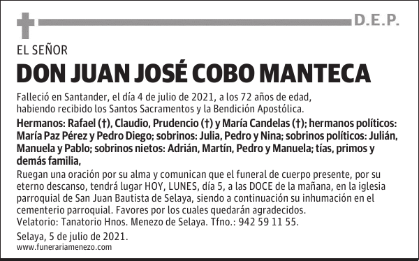 DON JUAN JOSÉ COBO MANTECA