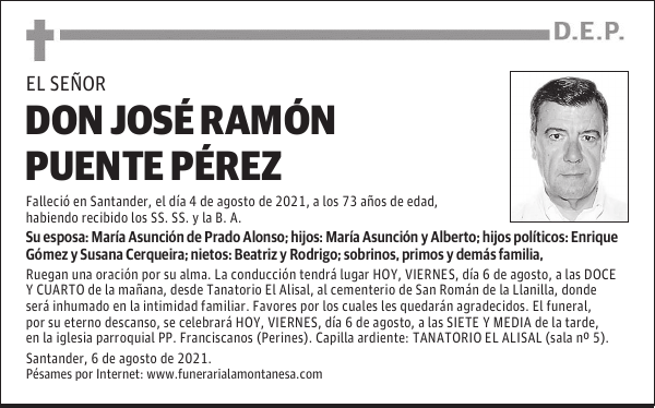 DON JOSÉ RAMÓN PUENTE PÉREZ