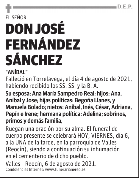 DON JOSÉ FERNÁNDEZ SÁNCHEZ