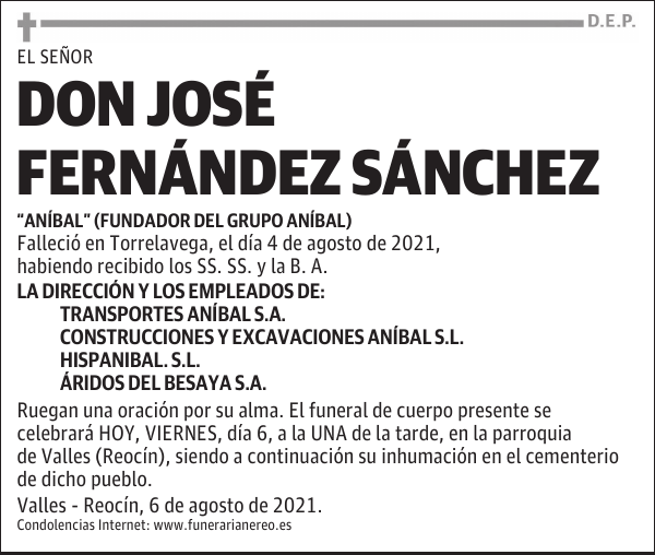 DON JOSÉ FERNÁNDEZ SÁNCHEZ