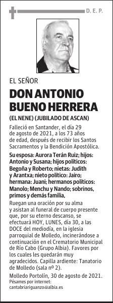 DON ANTONIO BUENO HERRERA