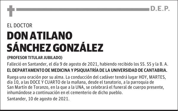 DON ATILANO SÁNCHEZ GONZÁLEZ