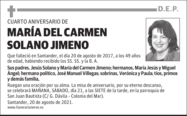 MARÍA DEL CARMEN SOLANO JIMENO