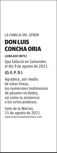DON LUIS CONCHA ORIA