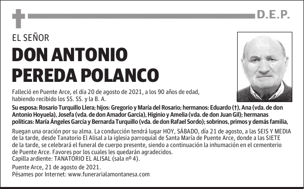 DON ANTONIO PEREDA POLANCO