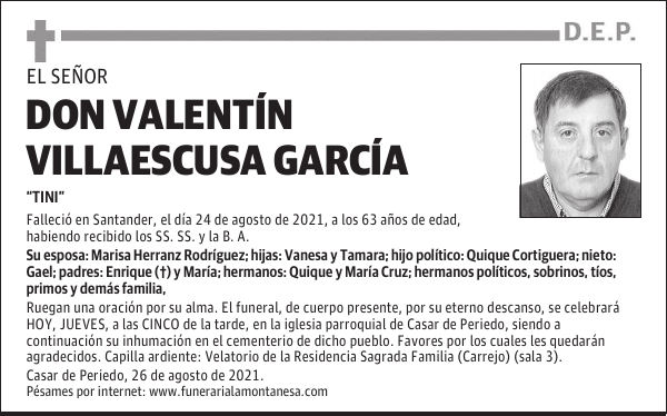 DON VALENTÍN VILLAESCUSA GARCÍA