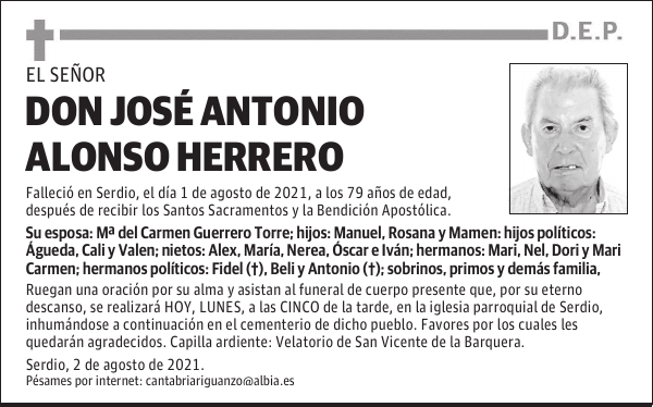 DON JOSÉ ANTONIO ALONSO HERRERO