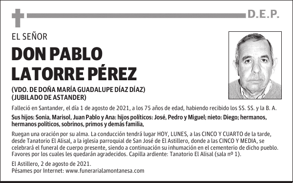 DON PABLO LATORRE PÉREZ
