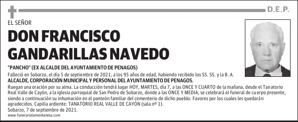 DON FRANCISCO GANDARILLAS NAVEDO
