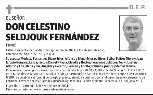 DON CELESTINO SELDJOUK FERNÁNDEZ