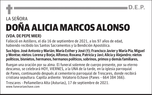 DOÑA ALICIA MARCOS ALONSO