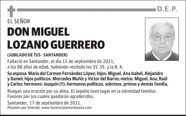 DON MIGUEL LOZANO GUERRERO
