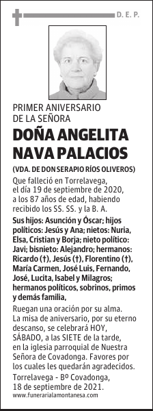 DOÑA ANGELITA NAVA PALACIOS