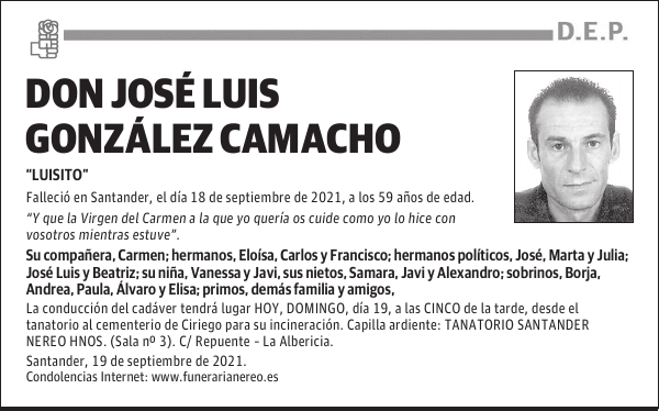 DON JOSÉ LUIS GONZÁLEZ CAMACHO