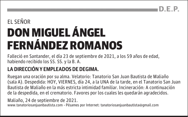 DON MIGUEL ÁNGEL FERNÁNDEZ ROMANOS