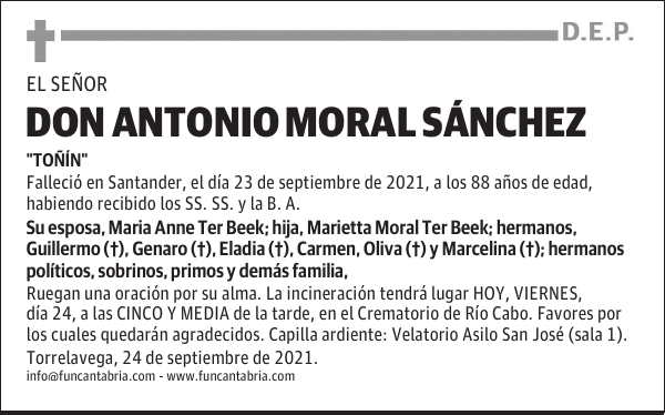 DON ANTONIO MORAL SÁNCHEZ