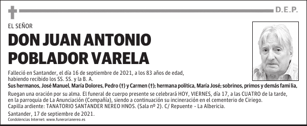 DON JUAN ANTONIO POBLADOR VARELA