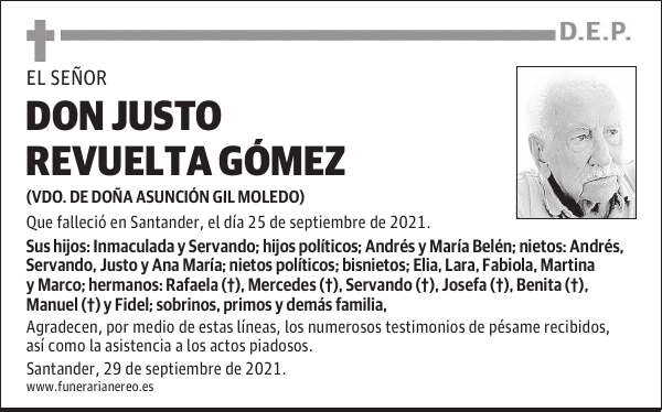 DON JUSTO REVUELTA GÓMEZ