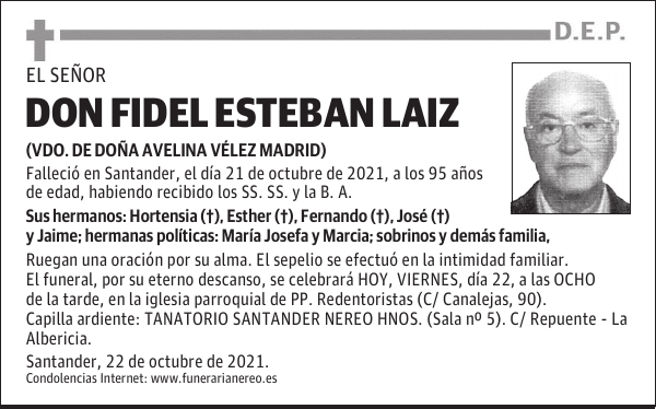DON FIDEL ESTEBAN LAIZ