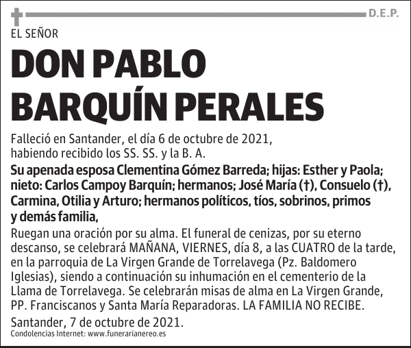 DON PABLO BARQUÍN PERALES