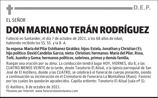 DON MARIANO TERÁN RODRÍGUEZ