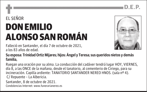DON EMILIO ALONSO SAN ROMÁN