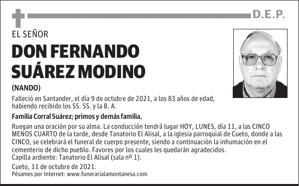 DON FERNANDO SUÁREZ MODINO