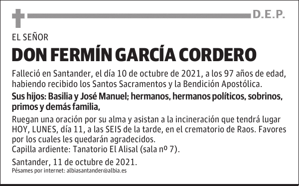 DON FERMÍN GARCÍA CORDERO