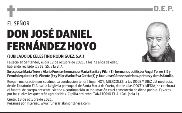DON JOSÉ DANIEL FERNÁNDEZ HOYO
