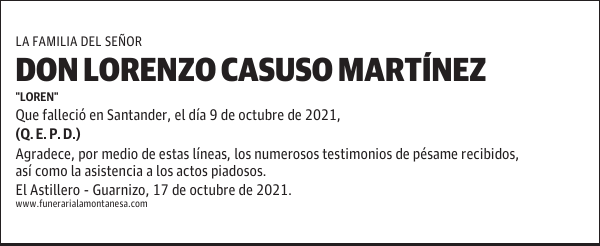 DON LORENZO CASUSO MARTÍNEZ