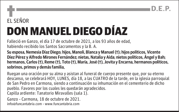 DON MANUEL DIEGO DÍAZ