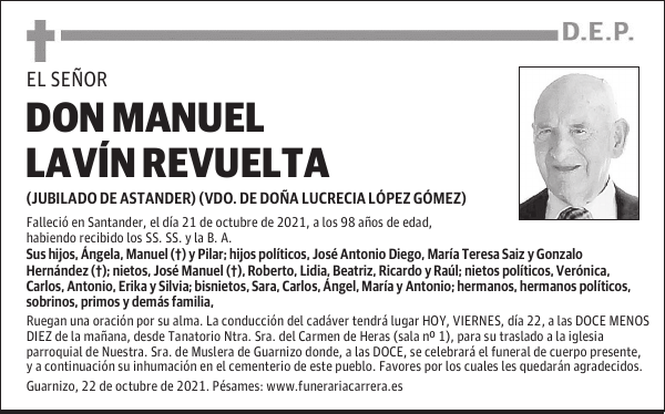 DON MANUEL LAVÍN REVUELTA