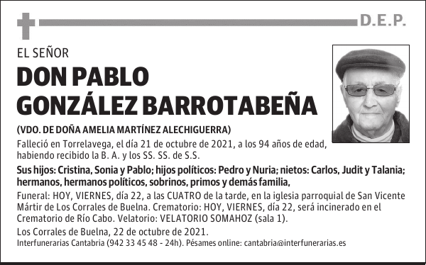 DON PABLO GONZÁLEZ BARROTABEÑA