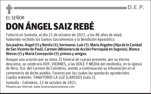 DON ÁNGEL SAIZ REBÉ