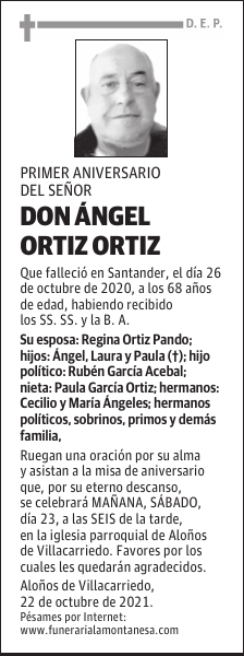 DON ÁNGEL ORTIZ ORTIZ