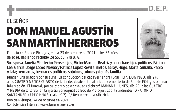 DON MANUEL AGUSTÍN SAN MARTÍN HERREROS