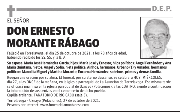 DON ERNESTO MORANTE RÁBAGO