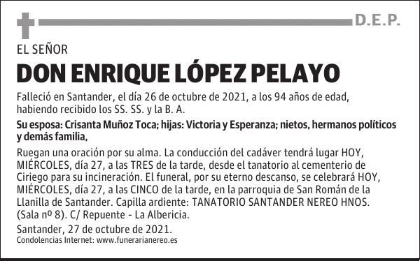 DON ENRIQUE LÓPEZ PELAYO