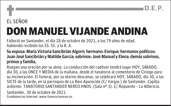 DON MANUEL VIJANDE ANDINA