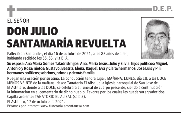 DON JULIO SANTAMARÍA REVUELTA