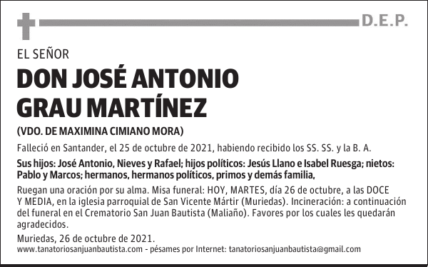 DON JOSÉ ANTONIO GRAU MARTÍNEZ