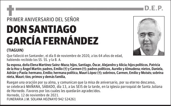 DON SANTIAGO GARCÍA FERNÁNDEZ