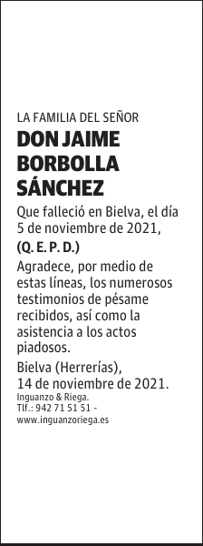 DON JAIME BORBOLLA SÁNCHEZ
