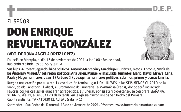 DON ENRIQUE REVUELTA GONZÁLEZ