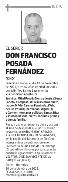 DON FRANCISCO POSADA FERNÁNDEZ