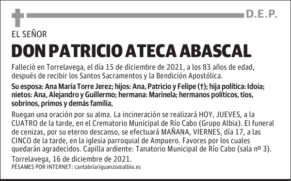 DON PATRICIO ATECA ABASCAL