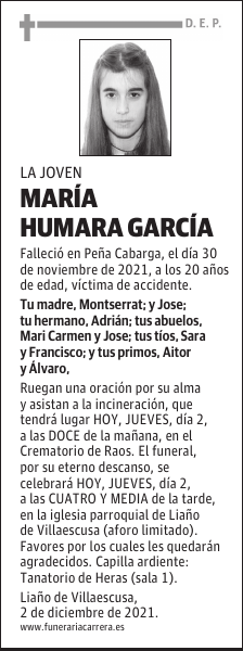 MARÍA HUMARA GARCÍA